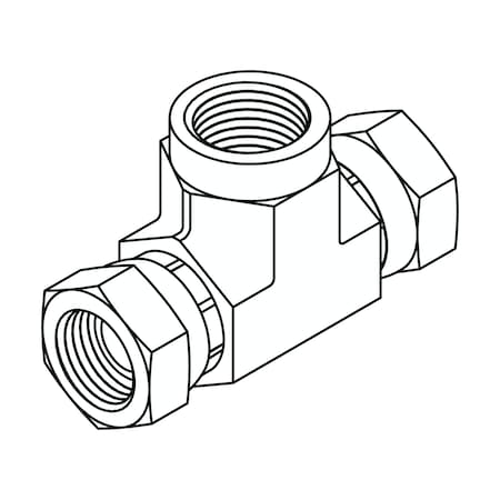 Hydraulic Fitting-Steel06FP-04FPX-04FPX TEE